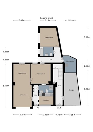 Floorplan - Bosstraat 43, 6291 CG Vaals